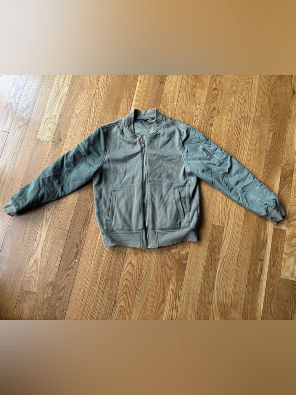 Divided Olive Bomber Jacket